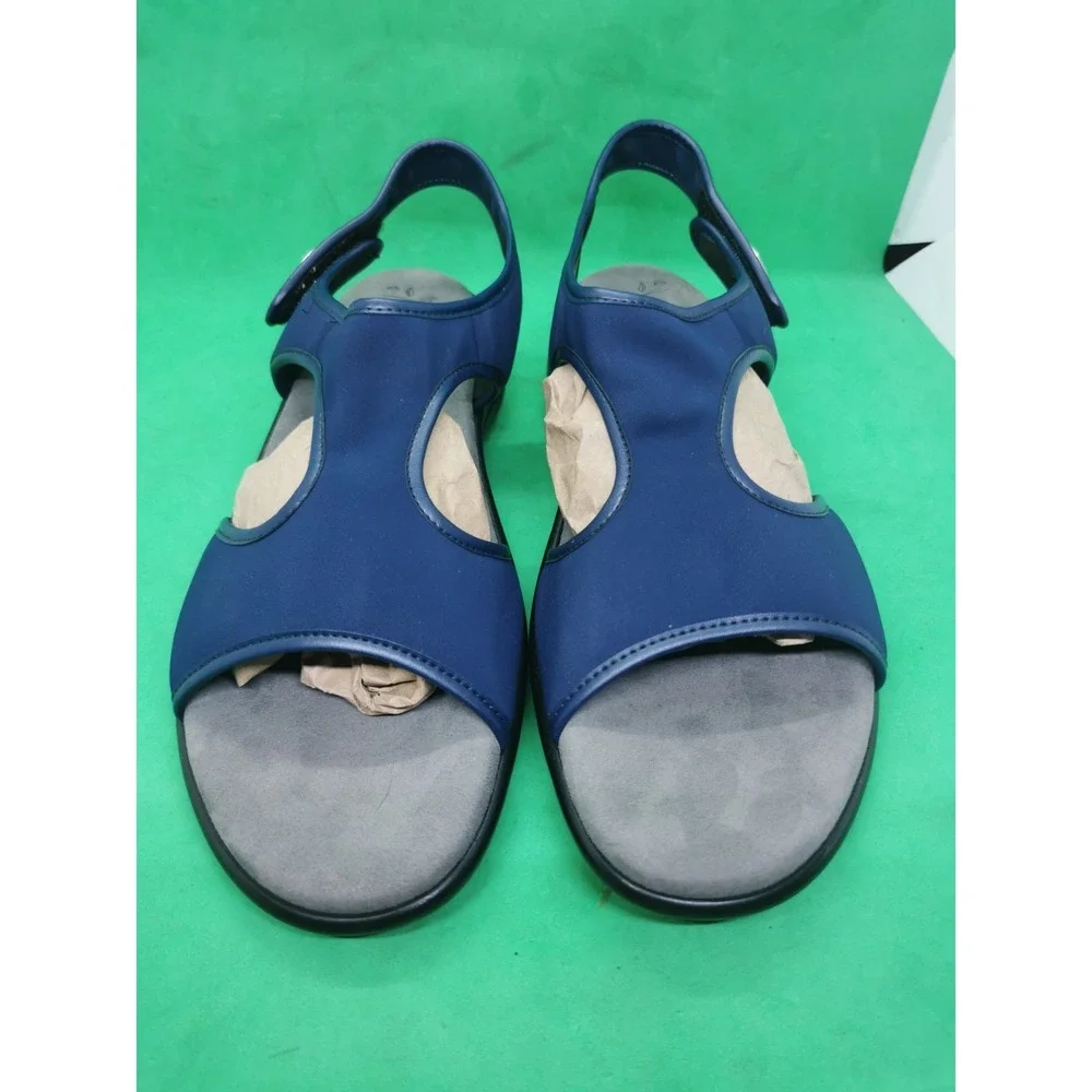 SAS Harmony Heel Strap Sandals Women's Size 10 M Navy Comfort Support Adjustable
